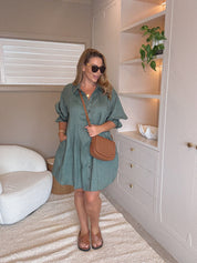 BERKEN Dress Dusty Green