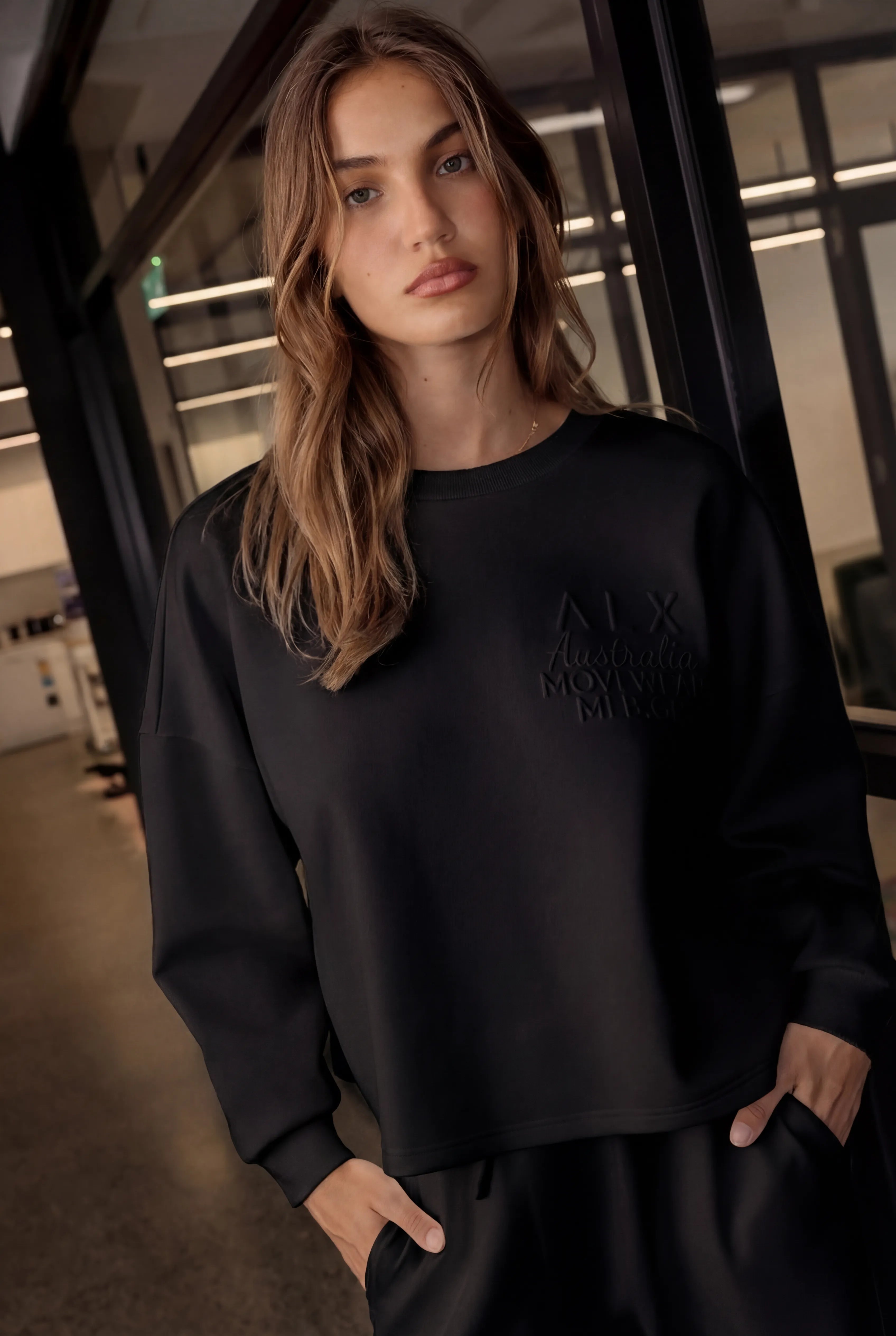 EMBY Long Sleeve Top Black