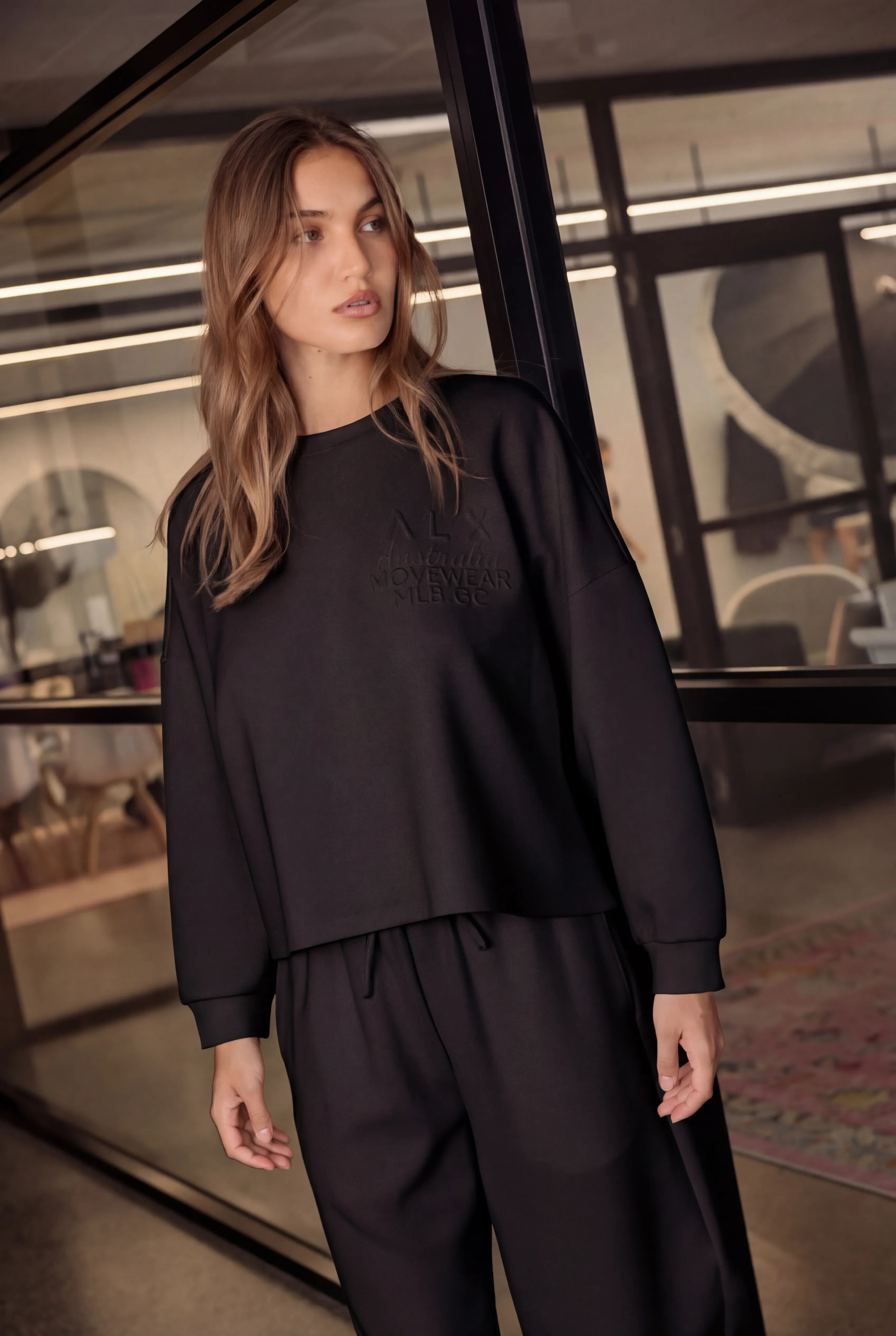 EMBY Long Sleeve Top Black