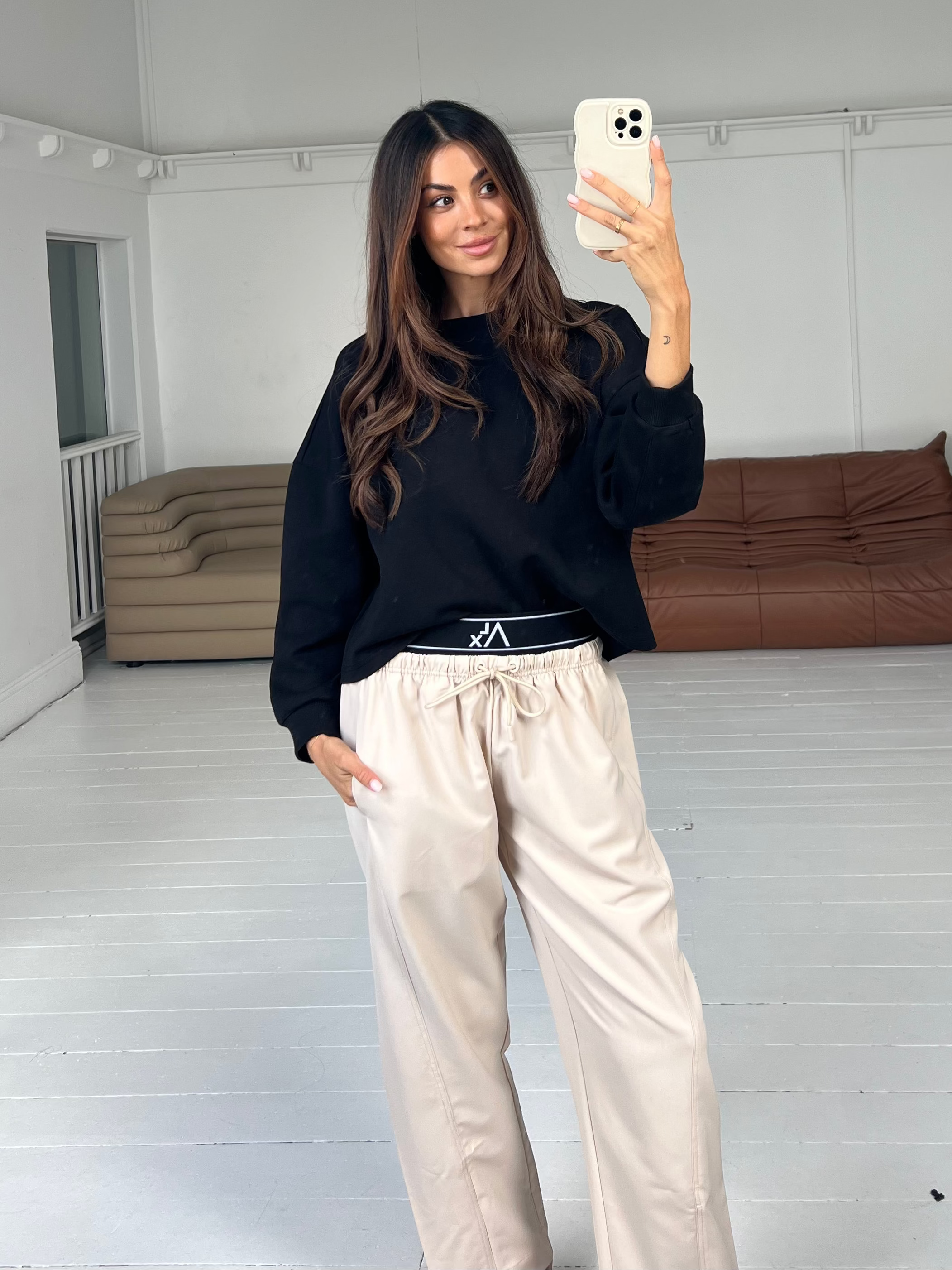 EMBY Long Sleeve Top Black