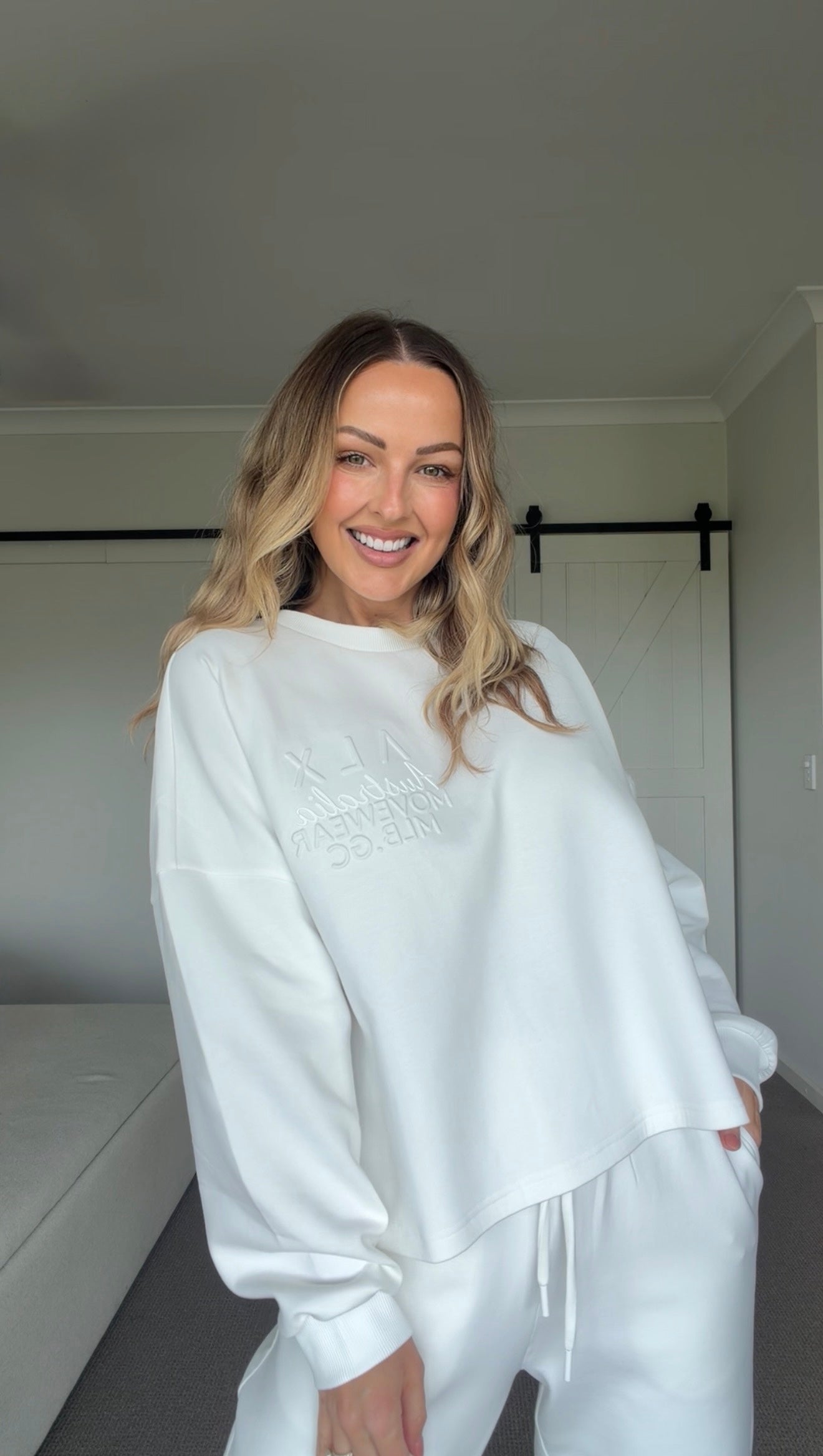 EMBY Long Sleeve Top White