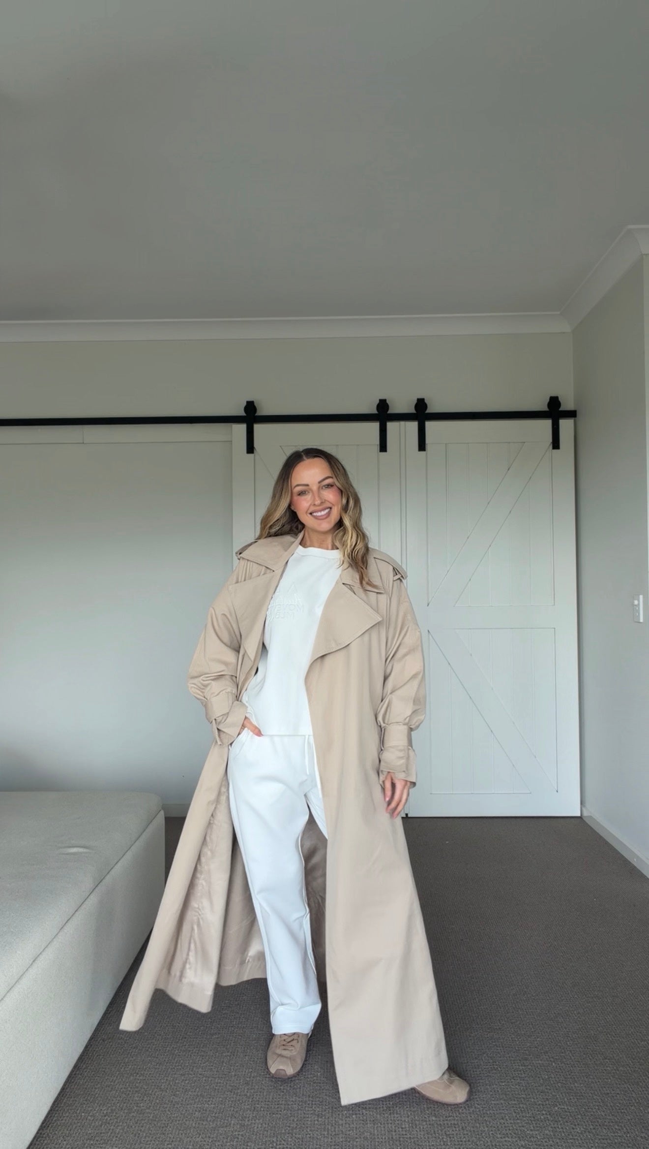 PASCAL Soft Maxi Trench Beige