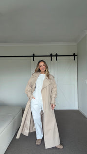 PASCAL Soft Maxi Trench Beige