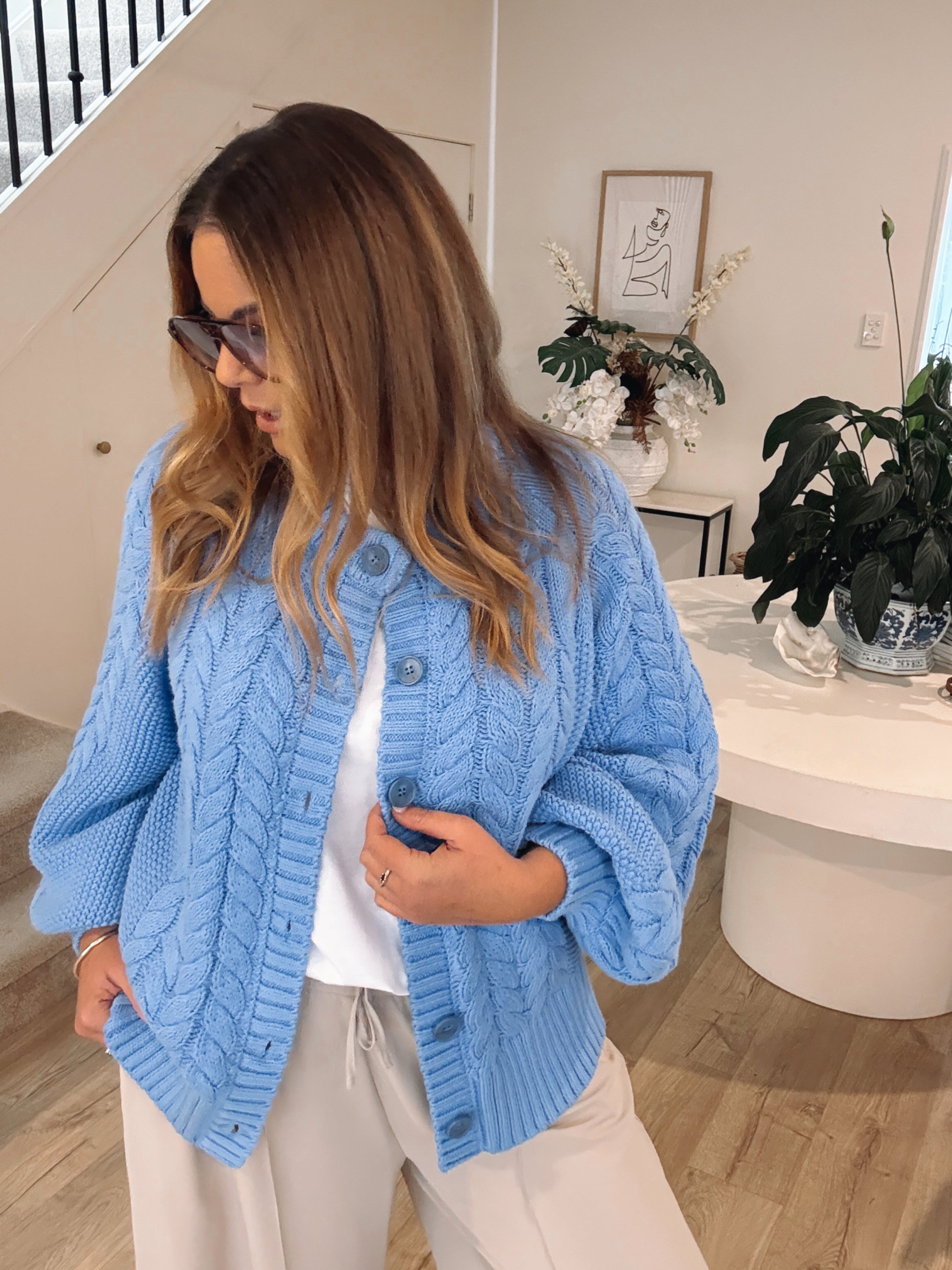 HAVEN Cardigan Blue