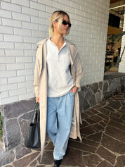 PASCAL Soft Maxi Trench Beige