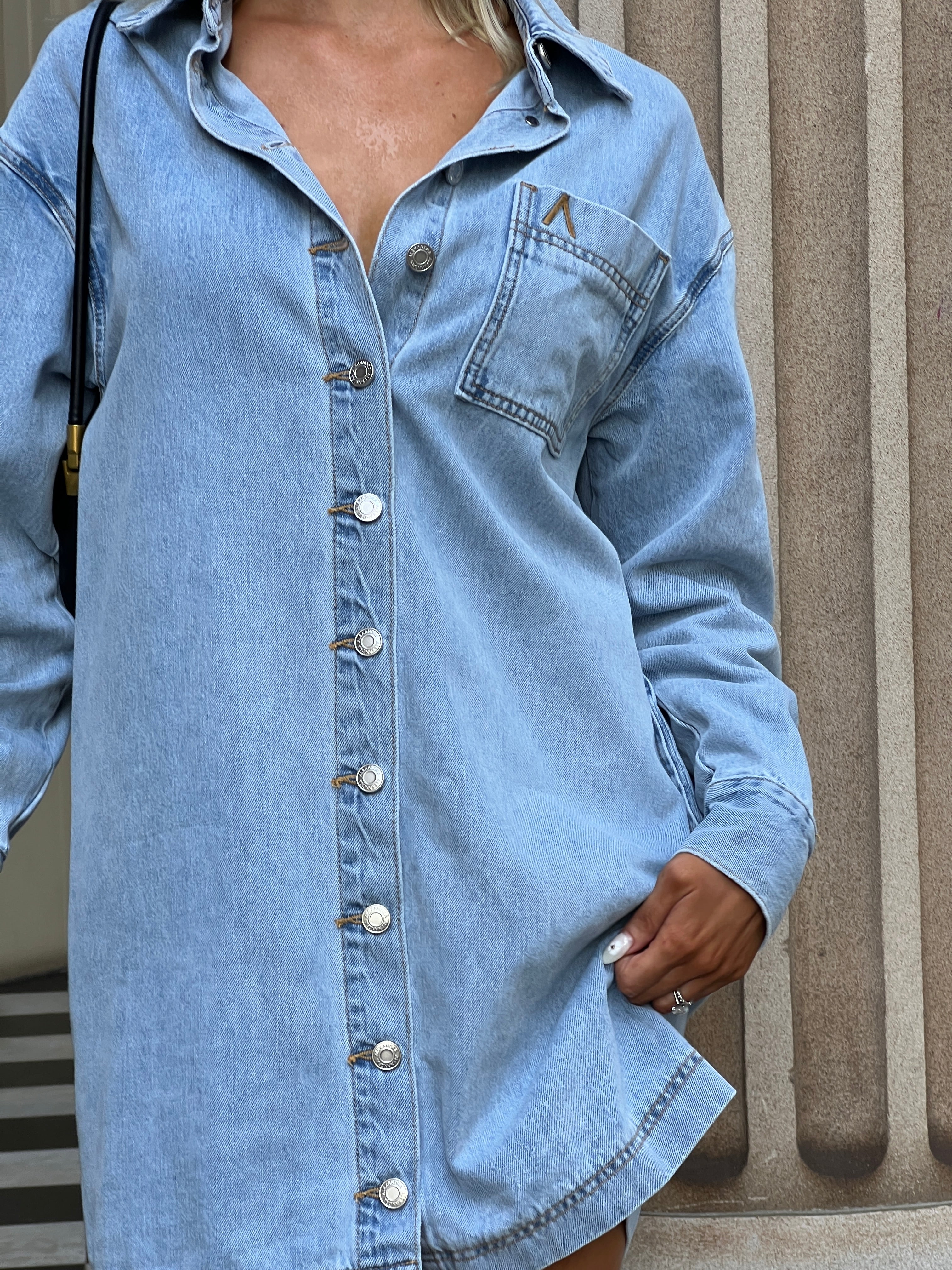 IGLUM Mini Dress Light Blue Wash