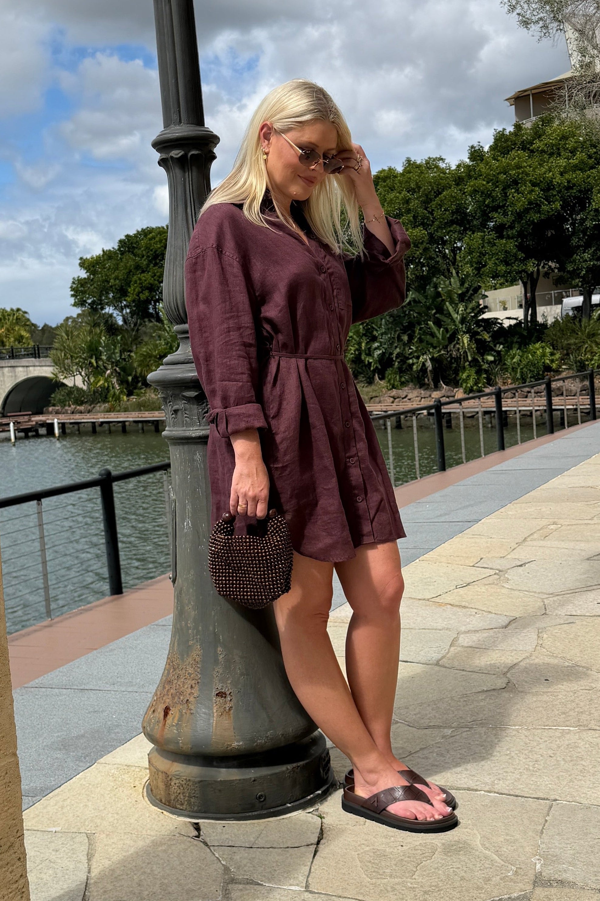 KASTA Mini Dress Burgundy