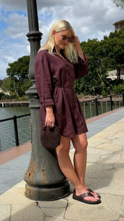 KASTA Mini Dress Burgundy