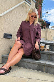 KASTA Mini Dress Burgundy