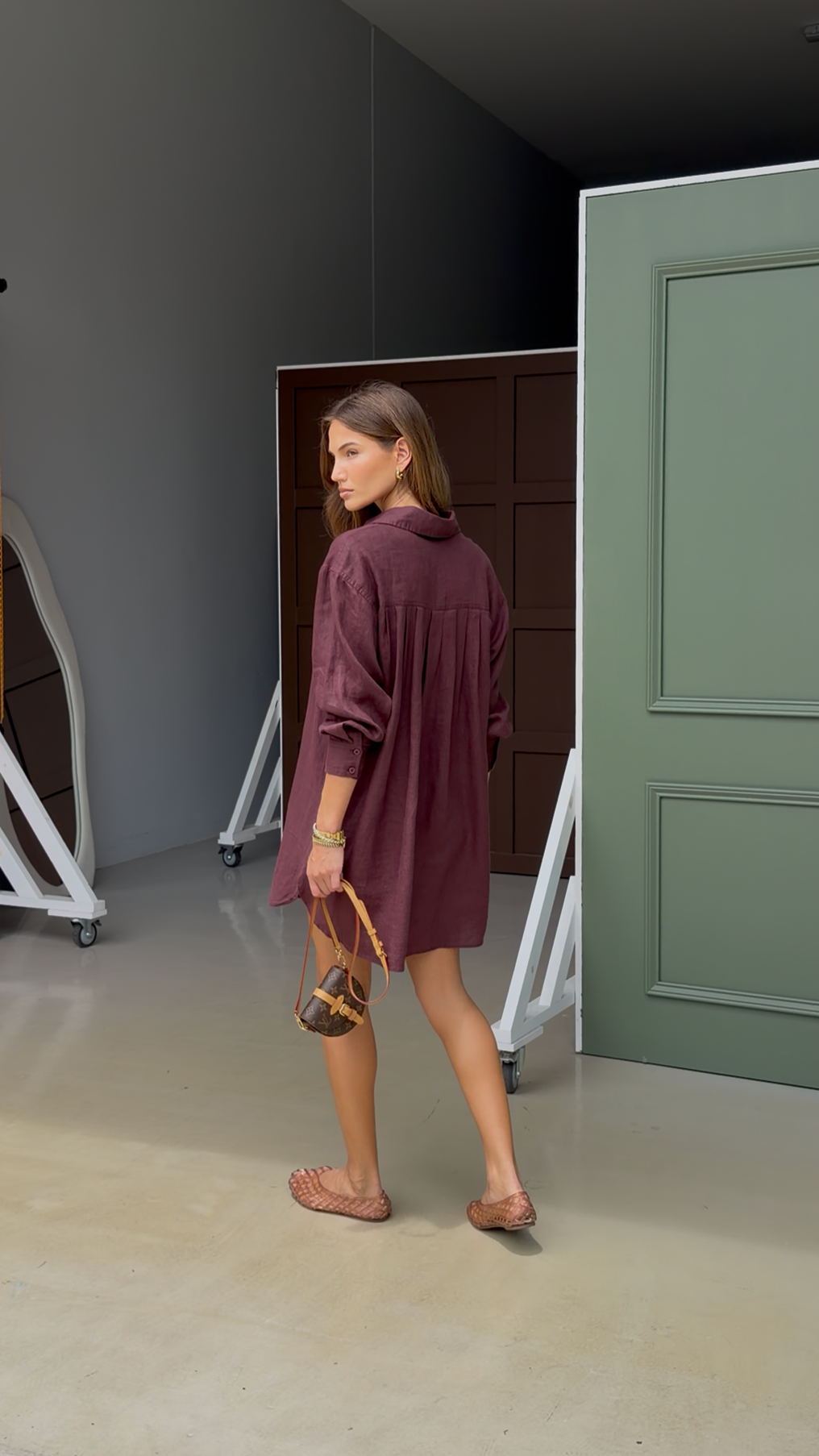 KASTA Mini Dress Burgundy