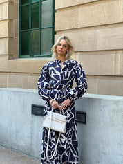JACK Dress Navy Geo Print