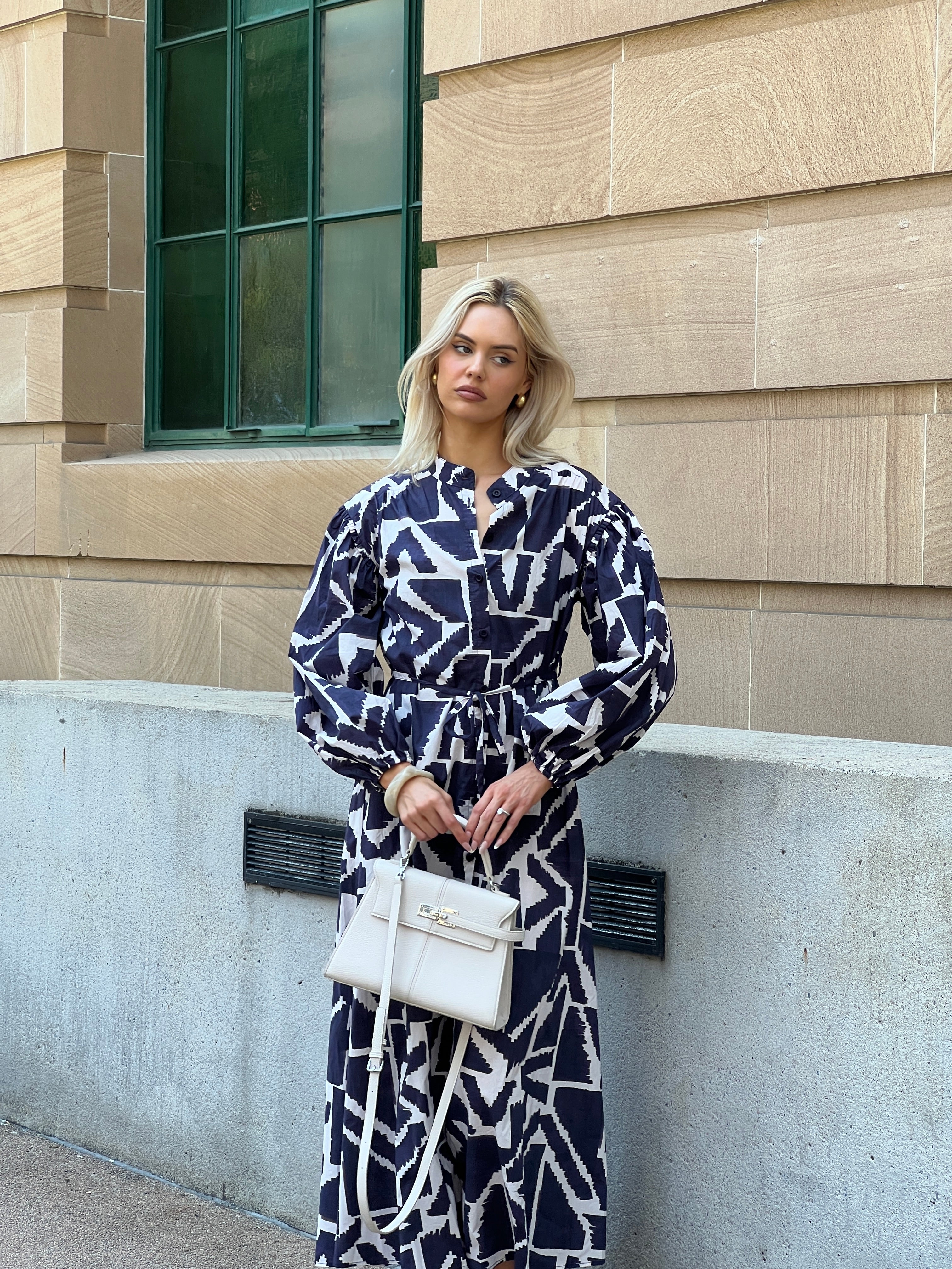 JACK Dress Navy Geo Print