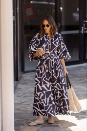 JACK Dress Navy Geo Print