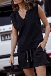 LULA Knit Vest Black