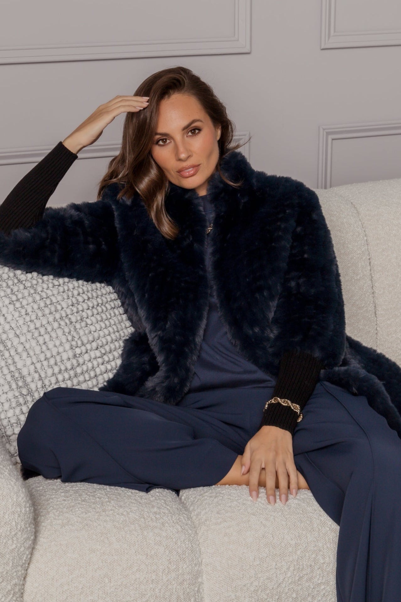 SUTTI Faux Jacket Navy