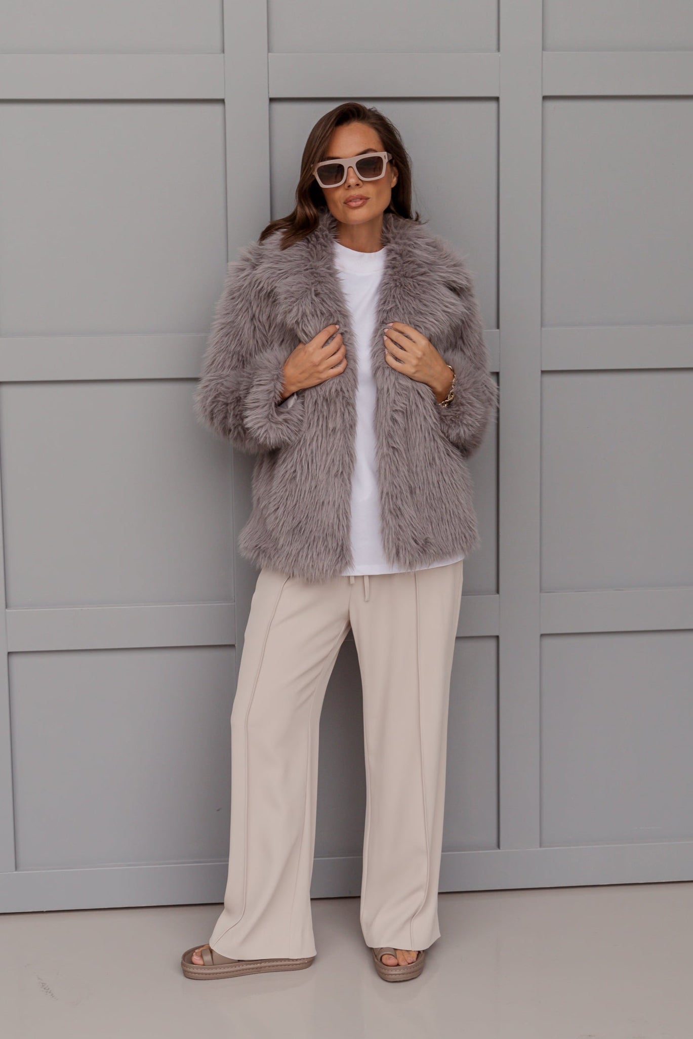 JUJU Faux Jacket Grey