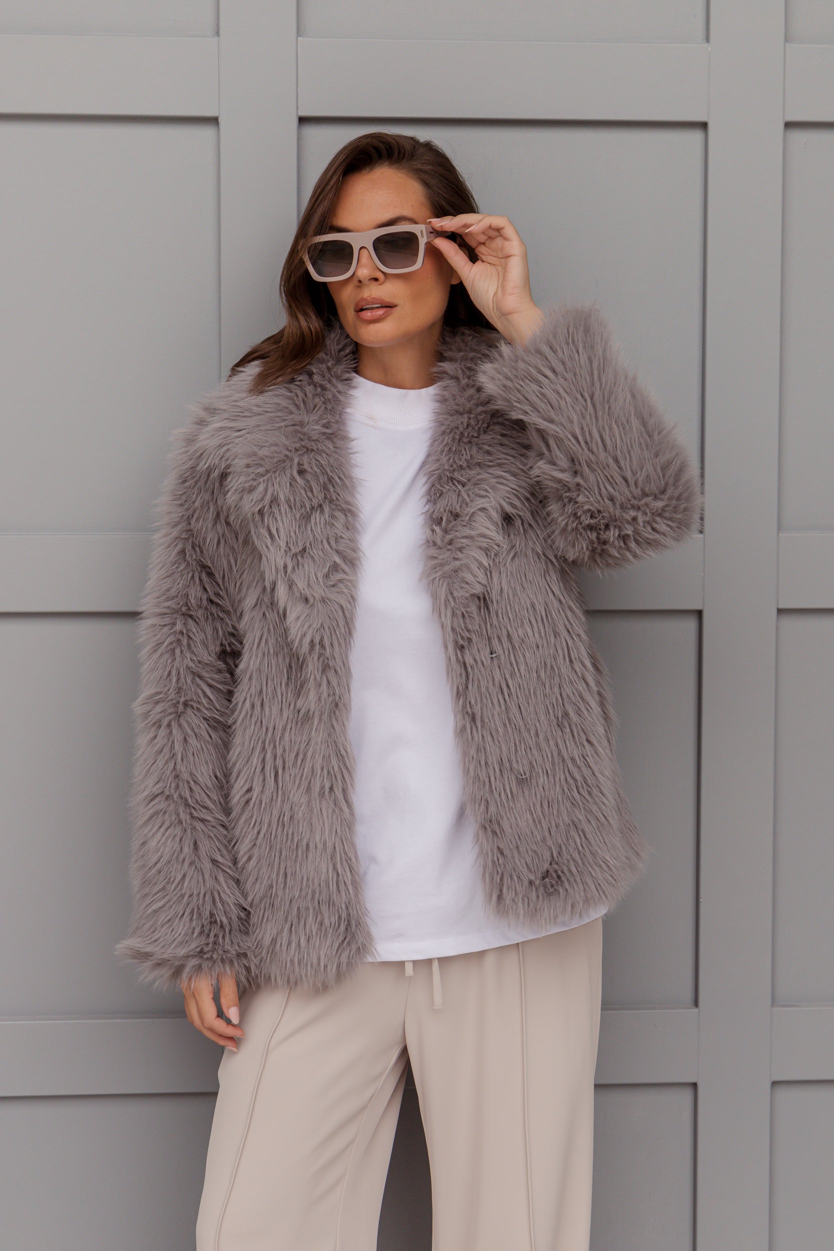 JUJU Faux Jacket Grey