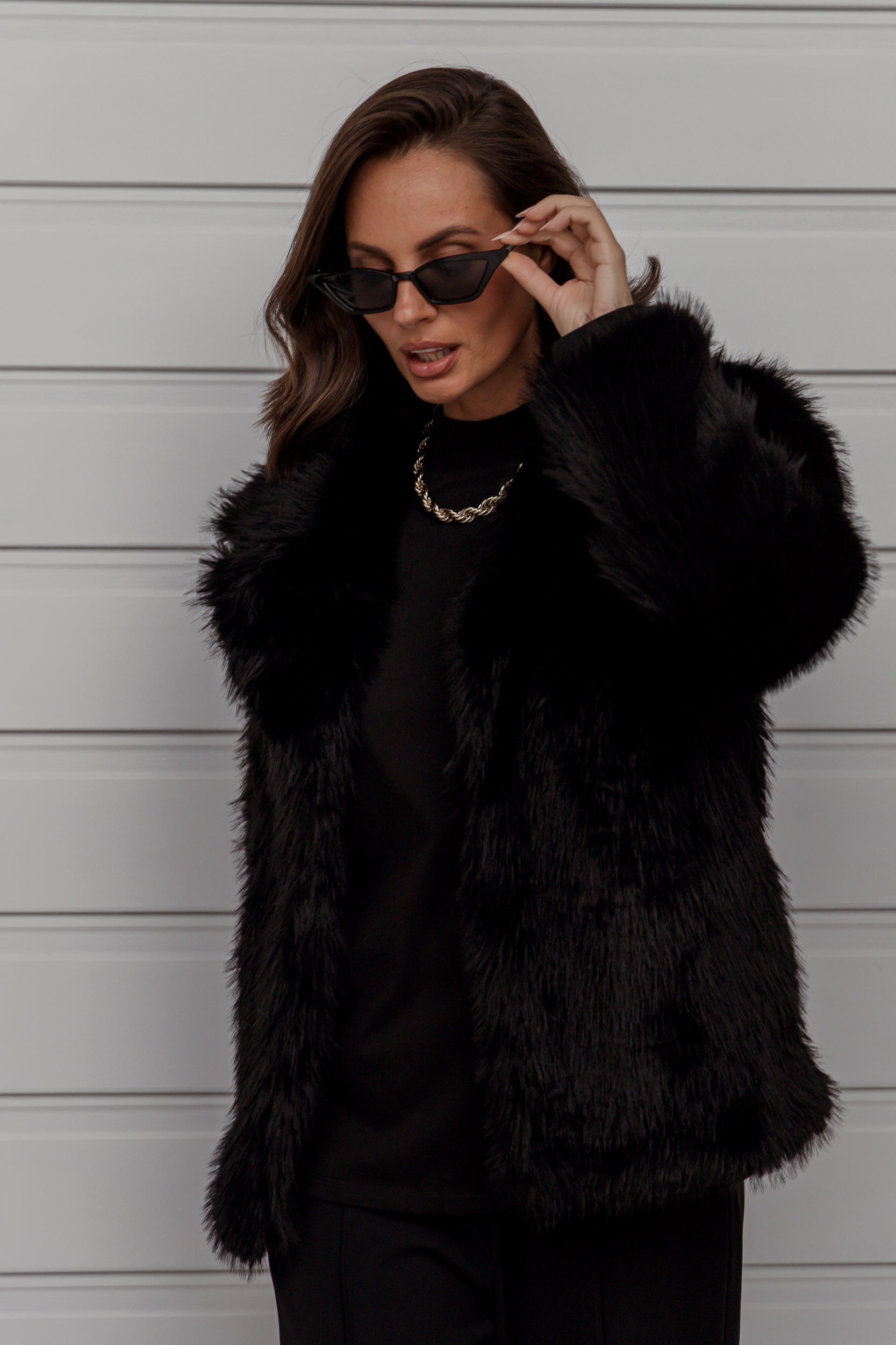 JUJU Faux Jacket Black