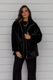 RAFFERTY Faux Jacket Black