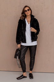 CHILLI Faux Jacket Black