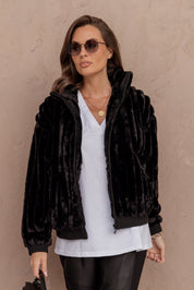 CHILLI Faux Jacket Black