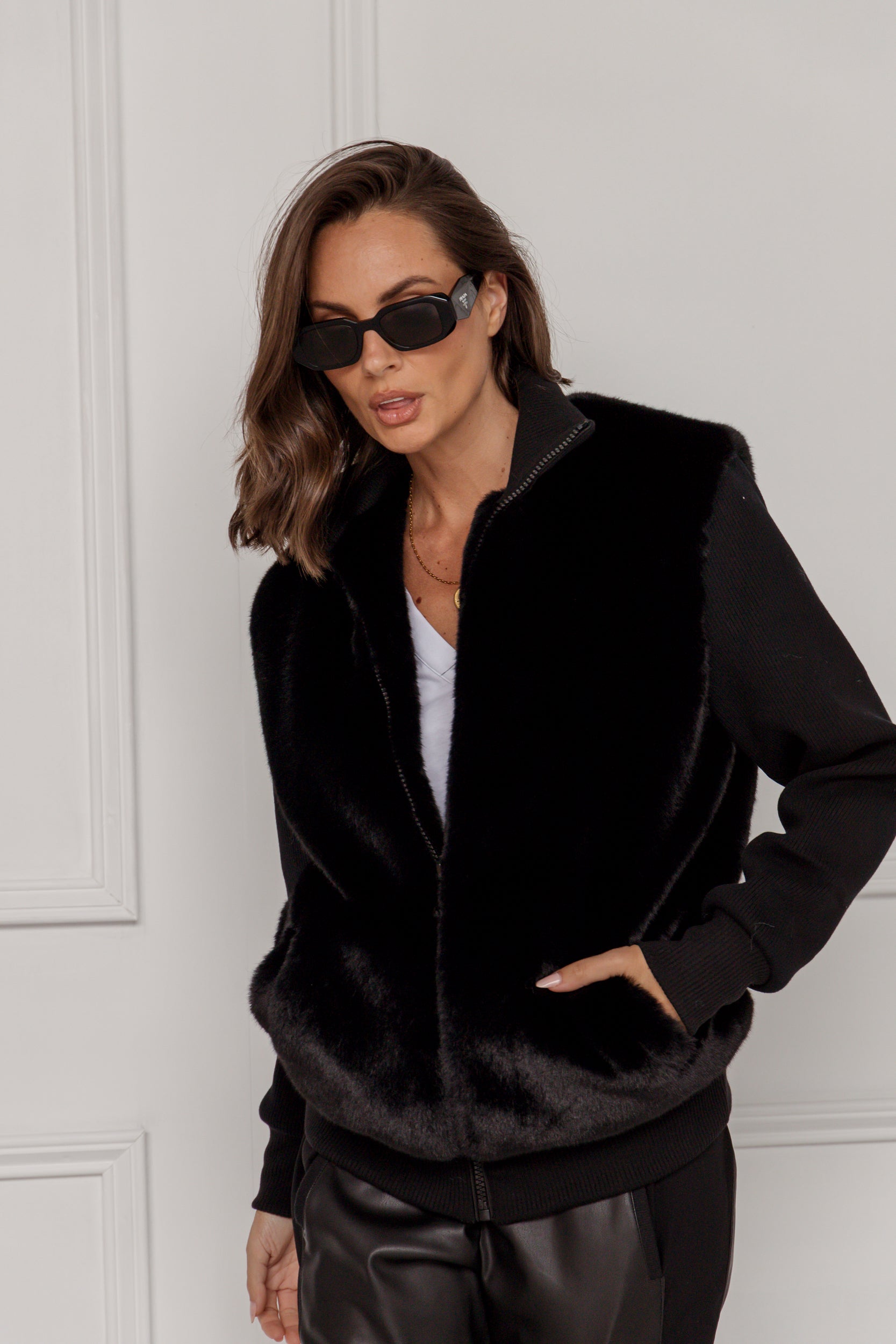 WINSTON Faux Jacket Black