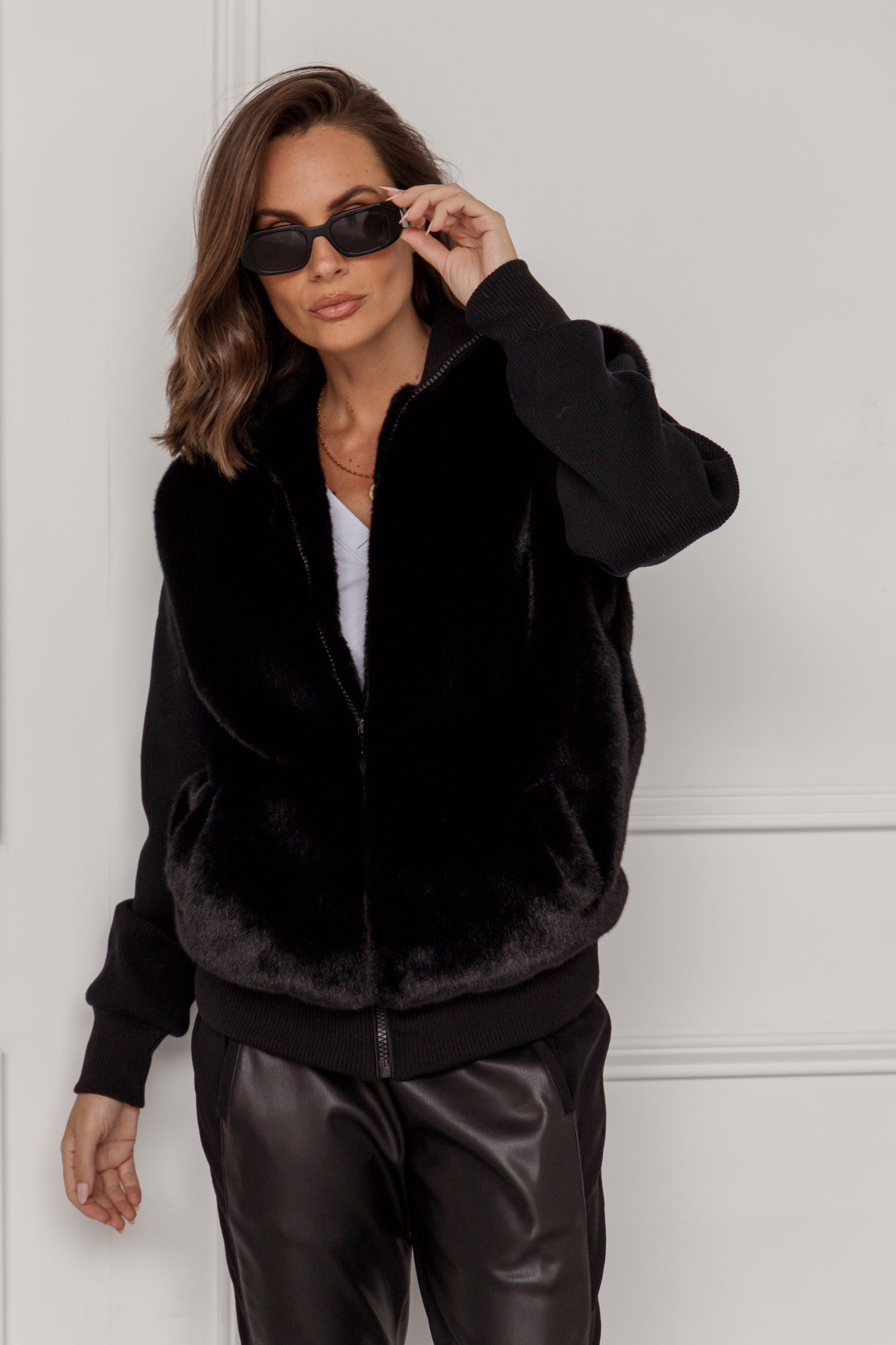 WINSTON Faux Jacket Black