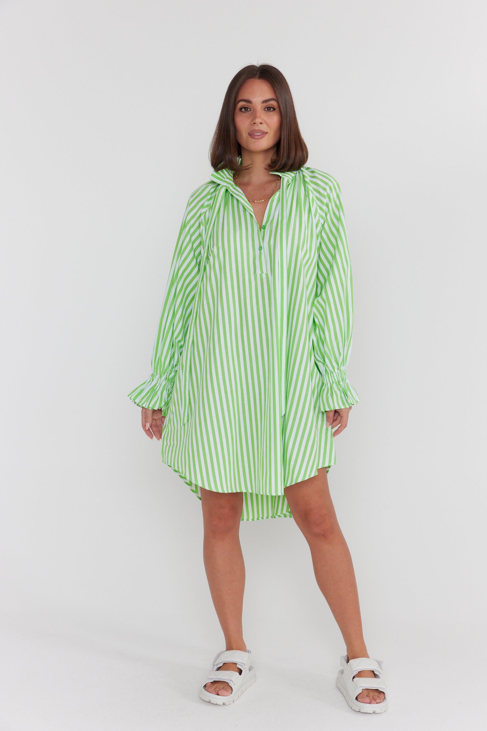 LYCIUM Dress Lime Stripe