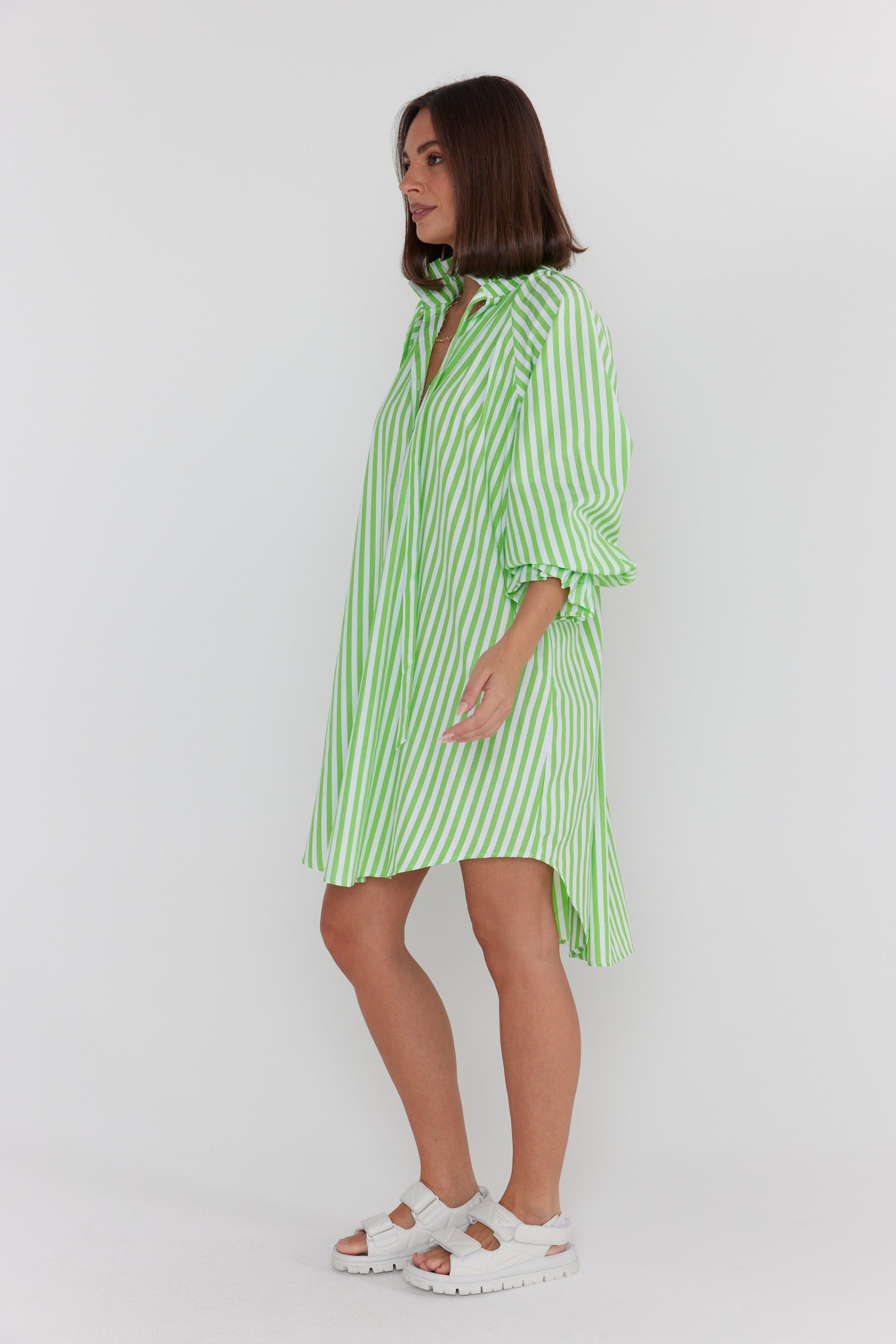 LYCIUM Dress Lime Stripe