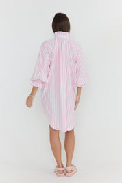 LYCIUM Dress Light Pink Thick Stripe