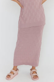 COMO Knit Skirt Dusty Pink