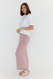 COMO Knit Skirt Dusty Pink