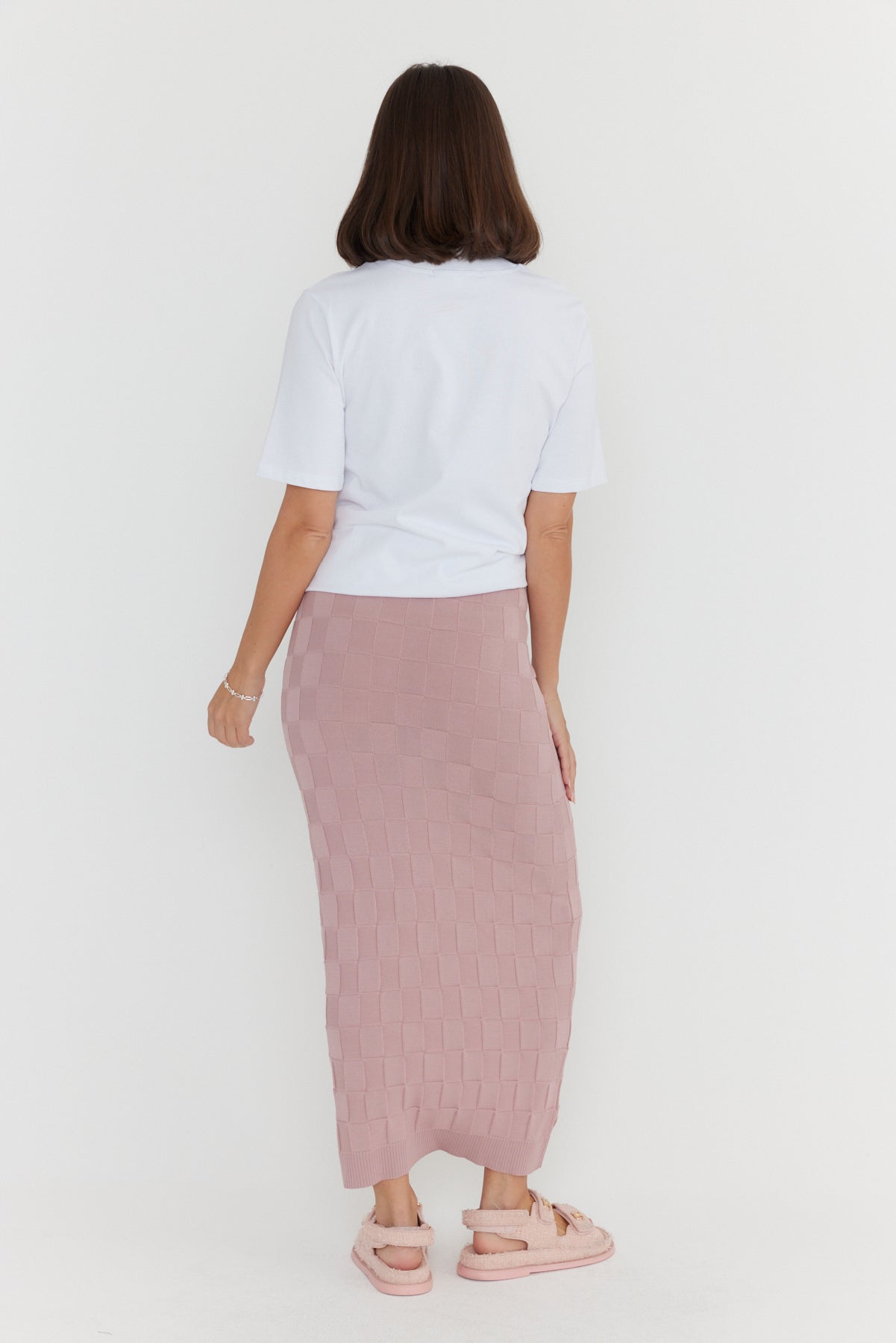 COMO Knit Skirt Dusty Pink