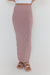 COMO Knit Skirt Dusty Pink