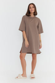 CALEB Dress Mocha Mousse