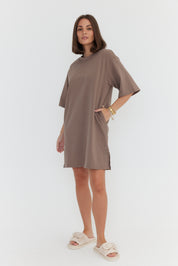 CALEB Dress Mocha Mousse