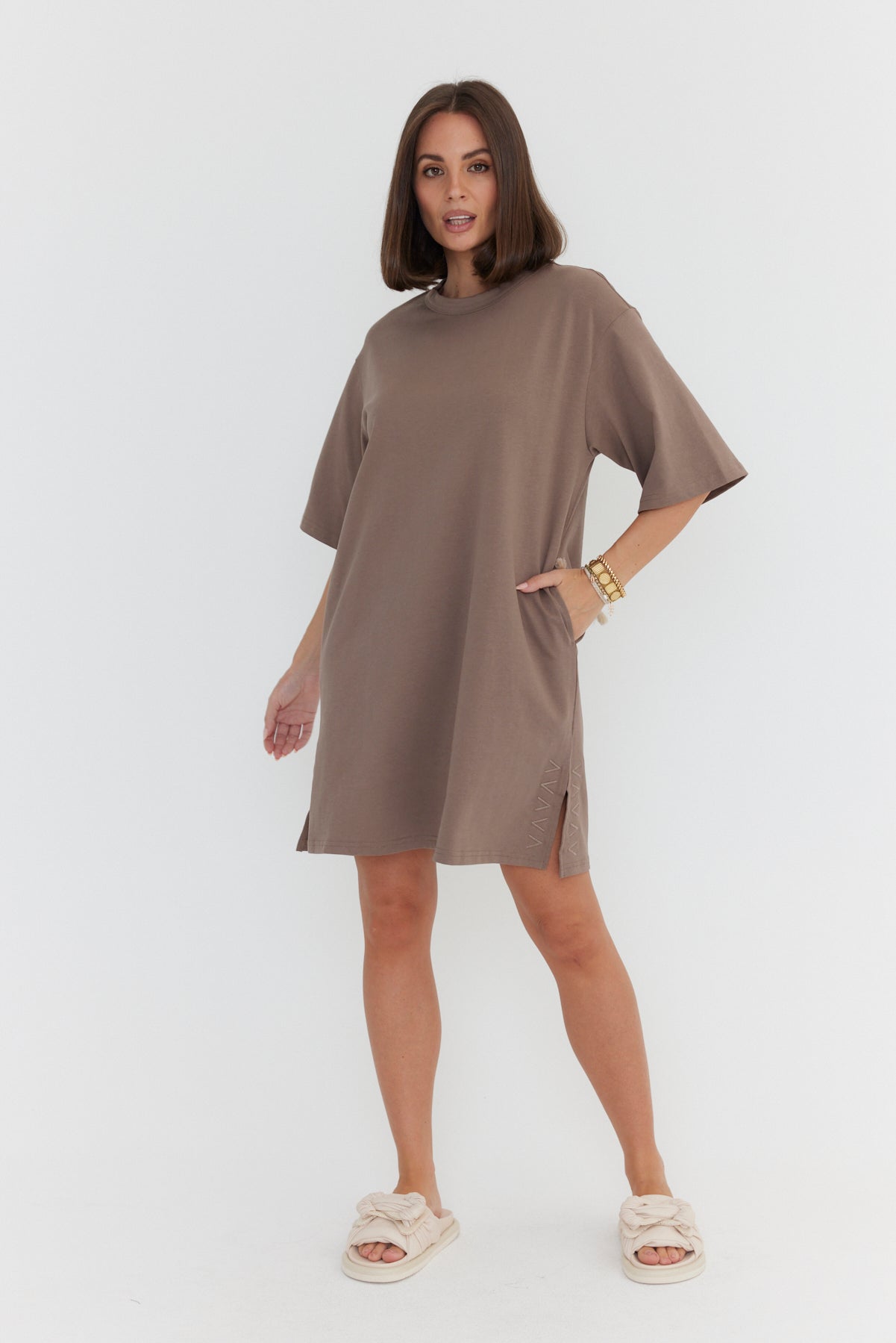 CALEB Dress Mocha Mousse