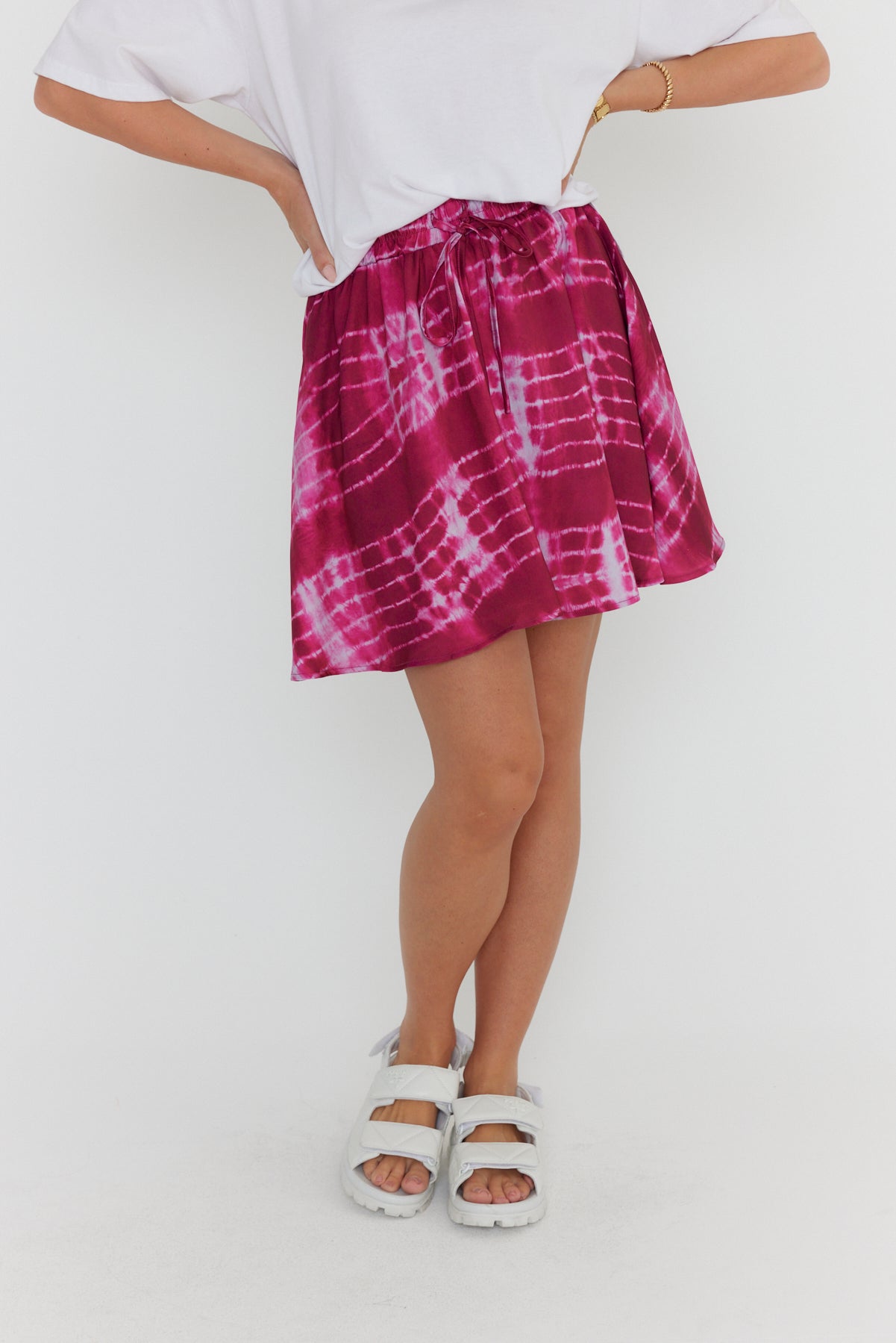 LUSTA Pink Tie Dye Skirt