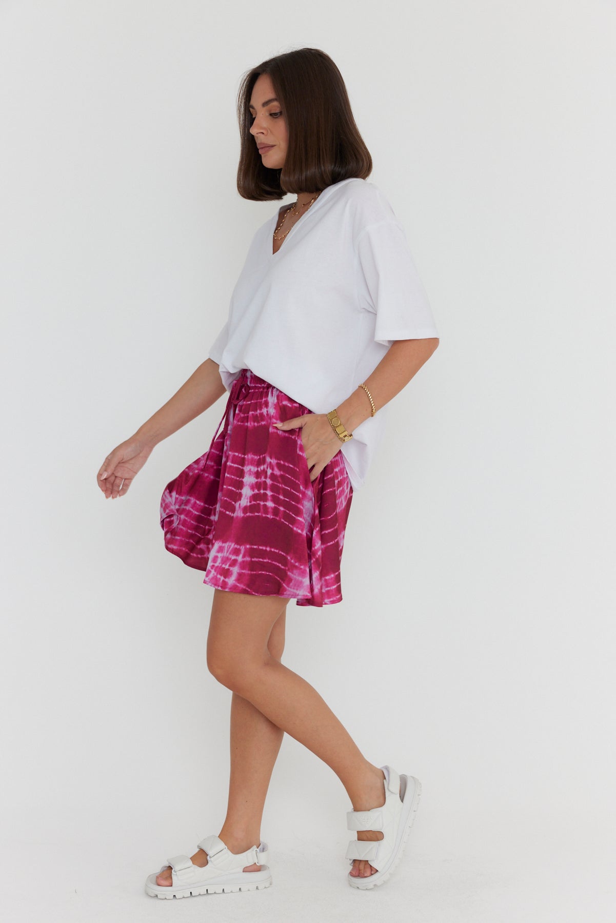 LUSTA Pink Tie Dye Skirt