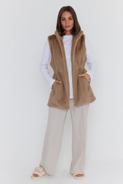 DUKE Faux Vest Hazelnut