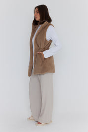 DUKE Faux Vest Hazelnut