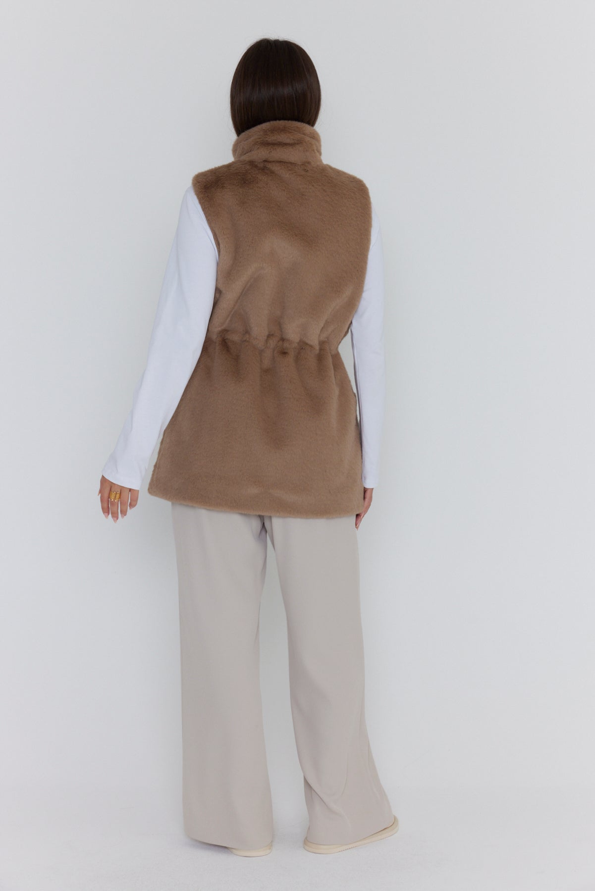 DUKE Faux Vest Hazelnut