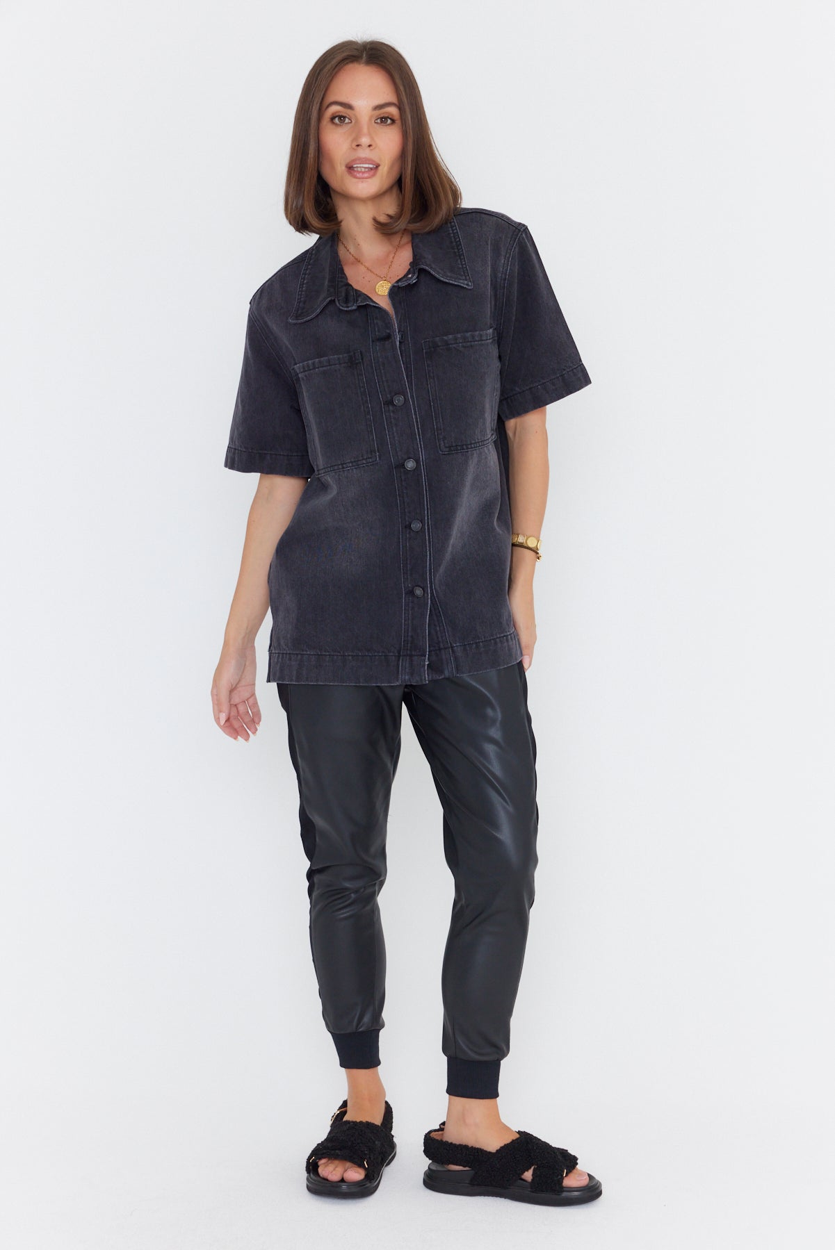 BECKHAM Shirt Black Denim