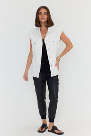 KOZET Vest White Denim