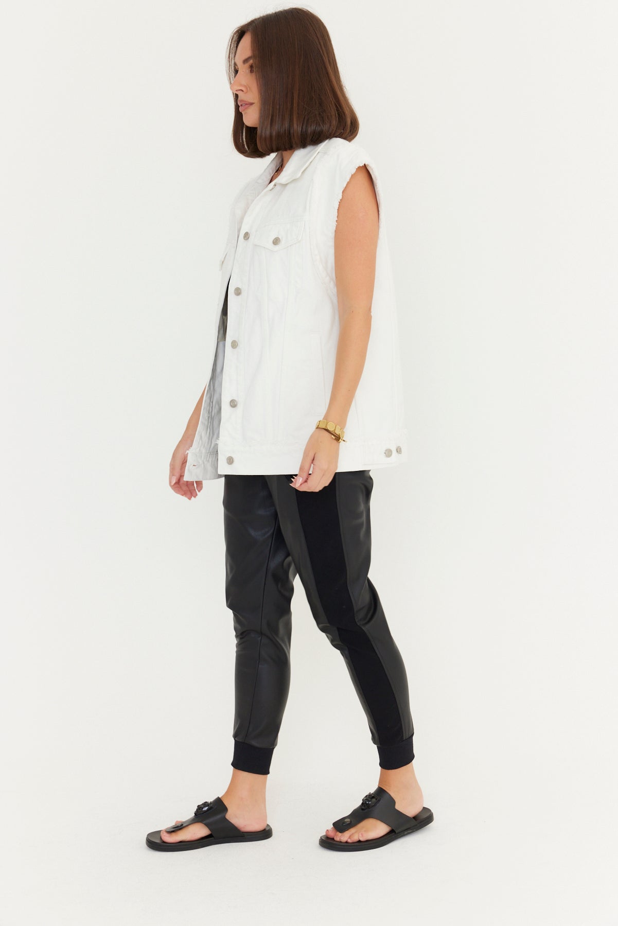 KOZET Vest White Denim