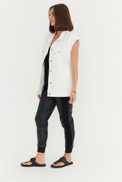 KOZET Vest White Denim