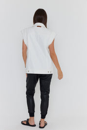 KOZET Vest White Denim