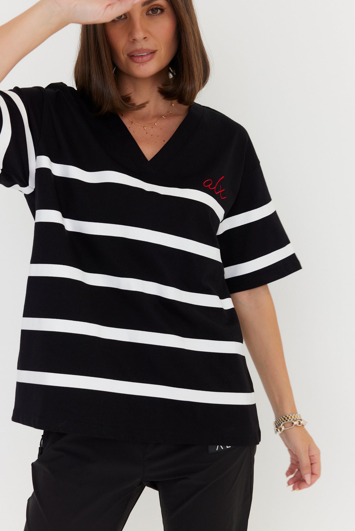 JASPER V T-Shirt Black