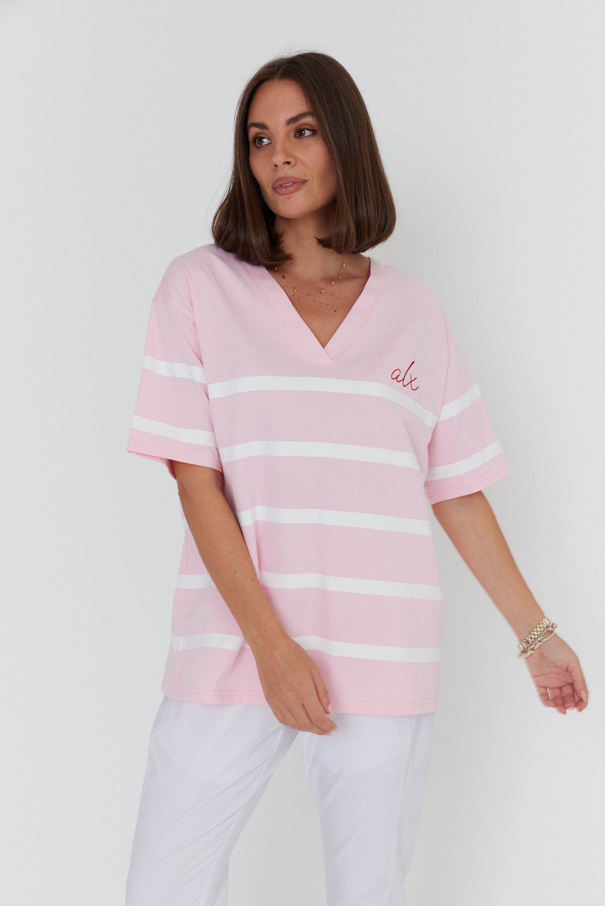 JASPER V T-Shirt Pink