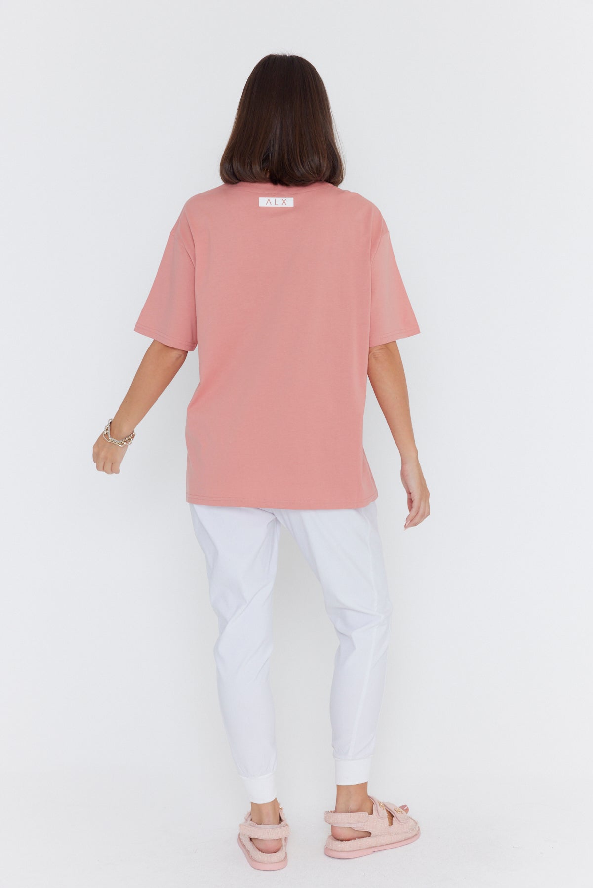 NIX V-Neck T-Shirt Dusty Rose